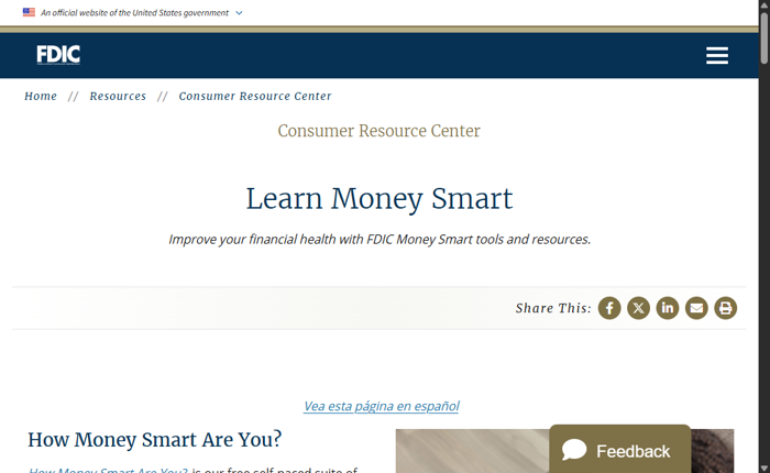 Money Smart online tools from the FDIC - including parent/caregiver guides