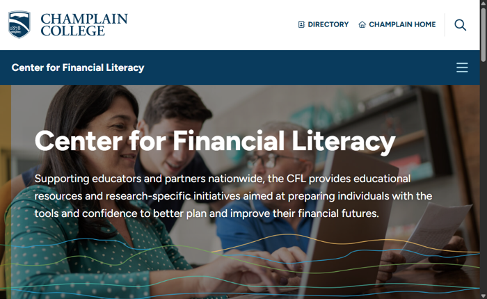 Meet Our Partner: Champlain College Center for Financial Literacy